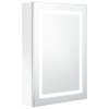 LED kupaonski ormarić s ogledalom sjajni bijeli 50 x 13 x 70 cm