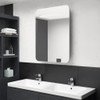 LED kupaonski ormarić s ogledalom siva boja betona 60x11x80 cm