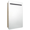 LED kupaonski ormarić s ogledalom boja hrasta 60 x 11 x 80 cm