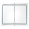 LED kupaonski ormarić s ogledalom bijeli/hrast 80 x 12 x 68 cm