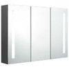 LED kupaonski ormarić s ogledalom 89 x 14 x 62 cm sivi
