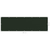 Balkonski zastor tamnozeleni 90 x 300 cm HDPE