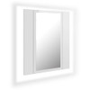 LED kupaonski ormarić s ogledalom sjajni bijeli 40x12x45 cm