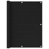 Balkonski zastor crni 120 x 500 cm HDPE