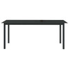 Vrtni stol crni 190 x 90 x 74 cm od aluminija i stakla