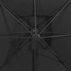 Konzolni suncobran s dvostrukim vrhom 300 x 300 cm crni