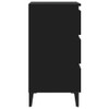 805908 Bed Cabinet with Metal Legs 2 pcs Black 40x35x69 cm