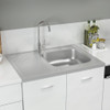 Kuhinjski sudoper srebrni 800x600x155 mm od nehrđajućeg čelika