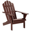 Vrtna stolica s otomanom drvena smeđa