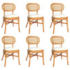 Blagovaonske stolice od platna 6 kom svjetlosmeđe