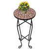 Bočni stol uzorkom mozaika, boje terakote