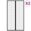 Zastori protiv insekata 2 kom s magnetima 200 x 80 cm crni