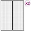 Zastori protiv insekata 2 kom s magnetima 230 x 160 cm crni