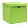 Kutije za pohranu s poklopcima 4 kom zelene 32x32x32 cm tkanina