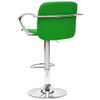 Barski stolci 2 kom od umjetne kože zeleni