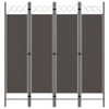 Sobna pregrada s 4 panela antracit 160 x 180 cm
