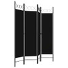 Sobna pregrada s 4 panela crna 160 x 180 cm