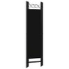 Sobna pregrada s 4 panela crna 160 x 180 cm