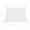 Jedro za zaštitu od sunca 160 g/m² bijelo 4/5 x 4 m HDPE