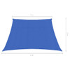 Jedro za zaštitu od sunca 160 g/m² plavo 3/4 x 2 m HDPE