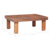 Stolić za kavu od masivnog obnovljenog drva 60 x 45 x 23 cm