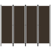 Sobna pregrada s 4 panela smeđa 200 x 180 cm