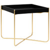 Bočni stolić crno-zlatni 38 x 38 x 38,5 cm MDF