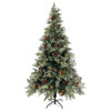 Božićno drvce LED sa šiškama zeleno-bijelo 195 cm PVC i PE