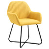Blagovaonske stolice od tkanine 2 kom žute 249814