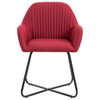 Blagovaonske stolice od tkanine 6 kom crvena boja vina 277111