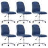 Blagovaonske stolice od tkanine 6 kom plave 3056544