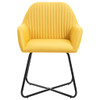 Blagovaonske stolice od tkanine 6 kom žute 277109
