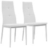 Blagovaonske stolice od umjetne kože 2 kom bijele 246189