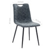 Blagovaonske stolice od umjetne kože 2 kom crne 282607