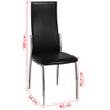 Blagovaonske stolice od umjetne kože 2 kom crne 60569