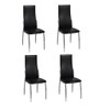 Blagovaonske stolice od umjetne kože 4 kom crne 60570