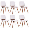 Blagovaonske stolice od umjetne kože 6 kom bijele 3054805