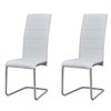 Konzolne blagovaonske stolice od umjetne kože 2 kom bijele 242287