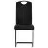 Konzolne blagovaonske stolice od umjetne kože 2 kom crne 246193