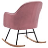 Stolica za ljuljanje ružičasta baršunasta