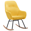 Stolica za ljuljanje od tkanine boja senfa 289544