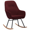 Stolica za ljuljanje od tkanine crvena boja vina 289545