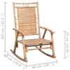 Stolica za ljuljanje od bambusa s jastukom 3063911