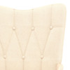 Stolica za ljuljanje od tkanine krem 327613