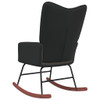 Stolica za ljuljanje tamnosiva od baršuna i PVC-a