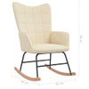 Stolica za ljuljanje s osloncem za noge krem od tkanine 328020