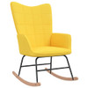 Stolica za ljuljanje s osloncem za noge boja senfa od tkanine 328025