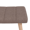Stolica za ljuljanje s osloncem za noge smeđe-siva od tkanine 328027