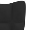 Stolica za ljuljanje crna baršunasta 328145