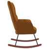 Stolica za ljuljanje smeđa baršunasta  328147